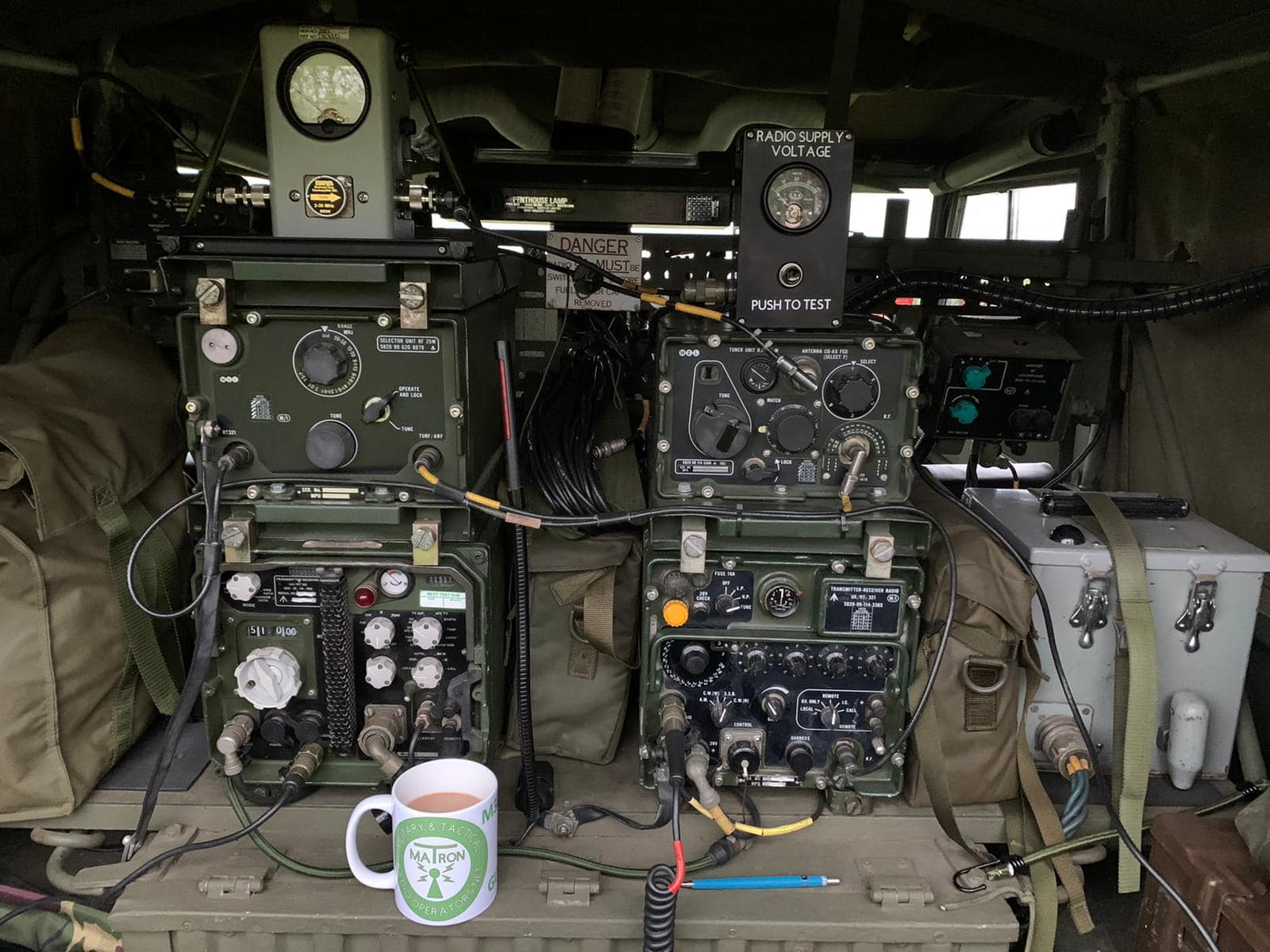 Cuckfield Nuclear Bunker/Royal Observer Corps Post - His radio setup ...