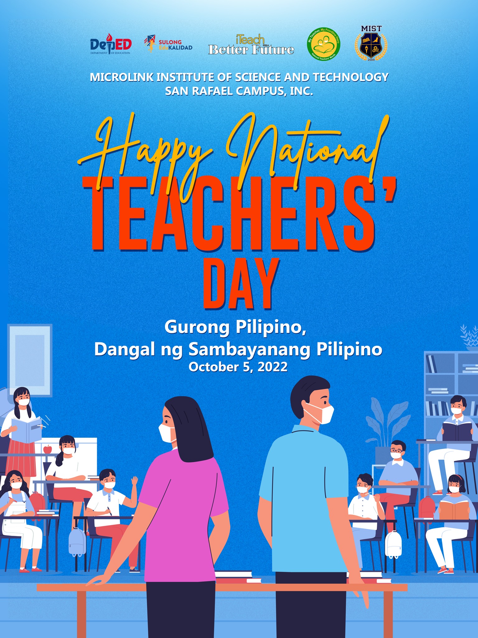 Happy National Teachers' Day! Sama-sama ang buong sambayanan sa pagbati ...
