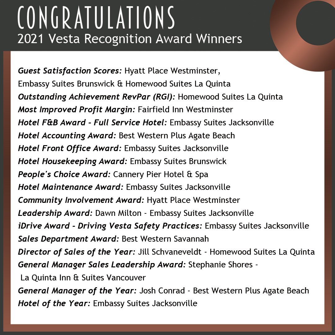 We are proud to announce Vesta... - Vesta Hospitality | Facebook