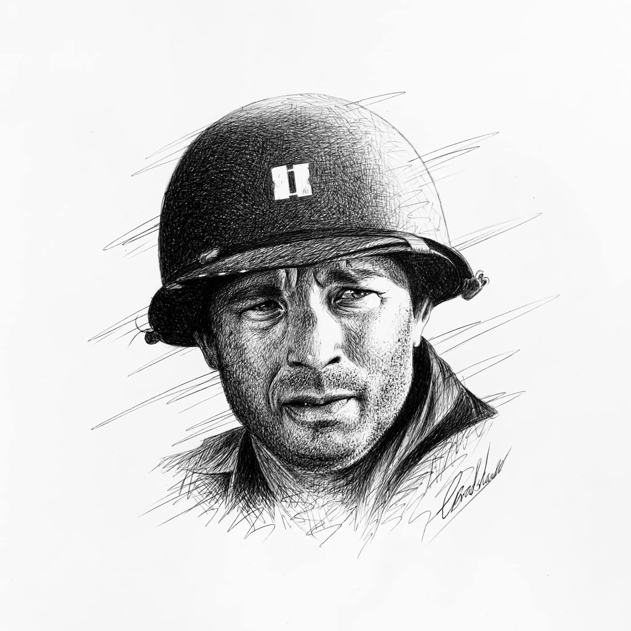 Saving Private Ryan signed art print by Matt Damon for sale