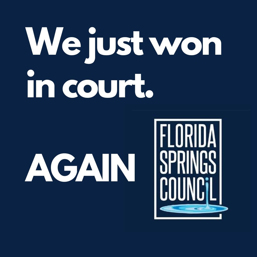 This time against the Florida... - Florida Springs Council