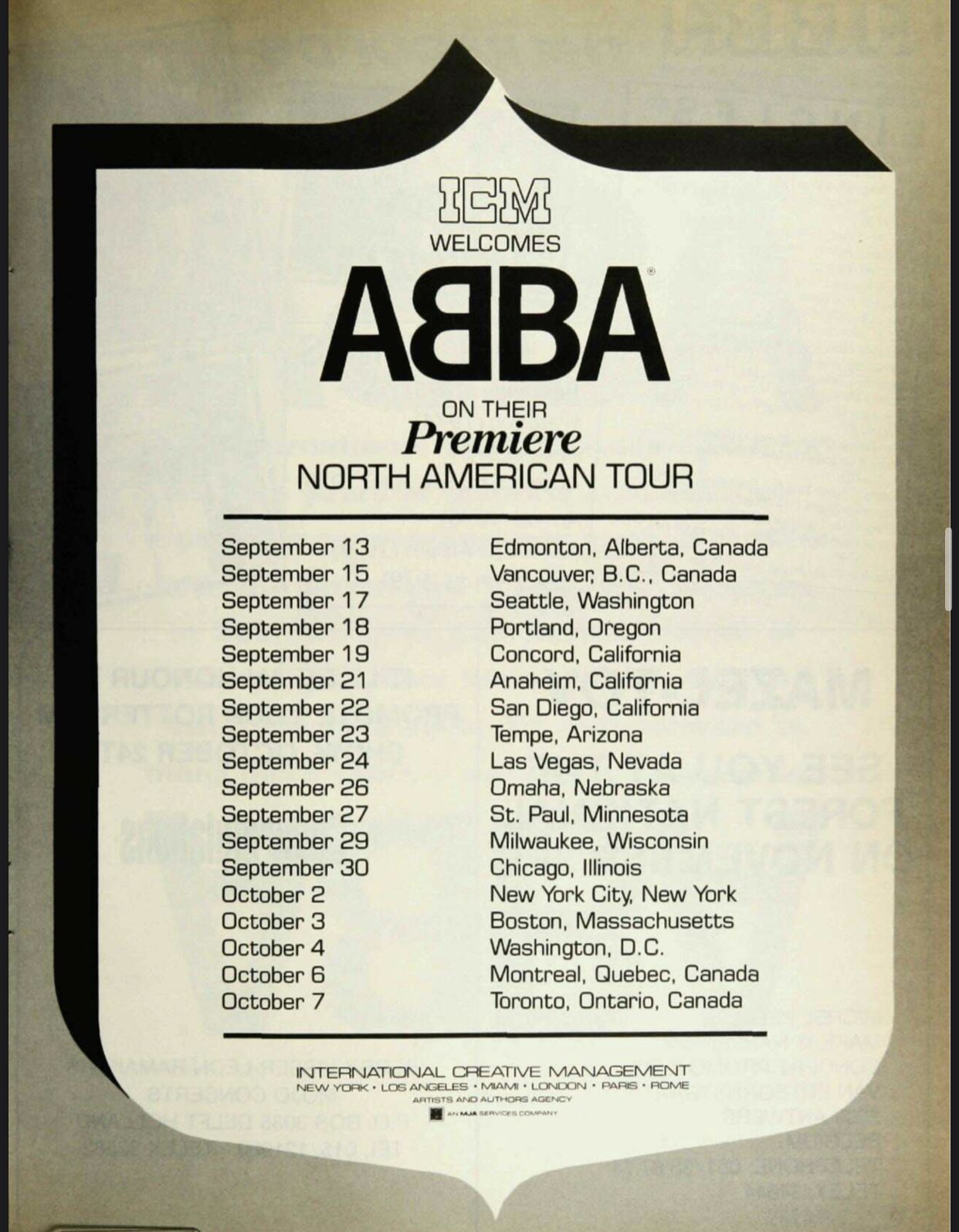 ABBA アバ 1979年 北米・ヨーロッパツアー パンフレット （プログラム