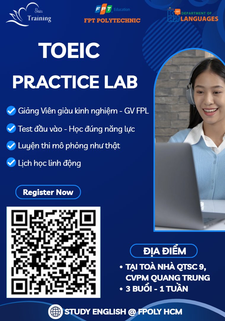 STUDY ENGLISH@FPOLY HCM | # **📢 TOEIC PRACTICE LAB – REMIND LỊCH HỌC 📢 ...