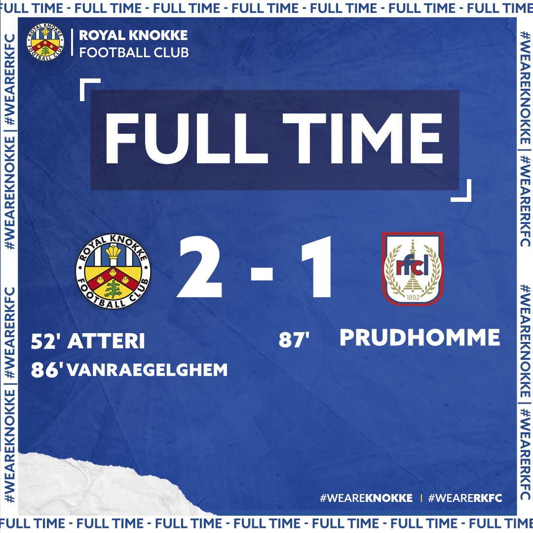 Royal Knokke Football Club - FULL TIME! RKFC wint de laatste wedstrijd ...