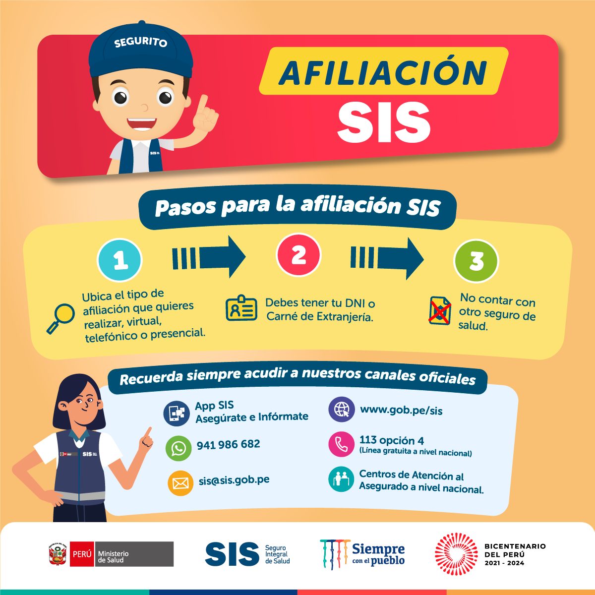 #AfiliaciónSIS Acceder a la... - Seguro Integral de Salud | Facebook