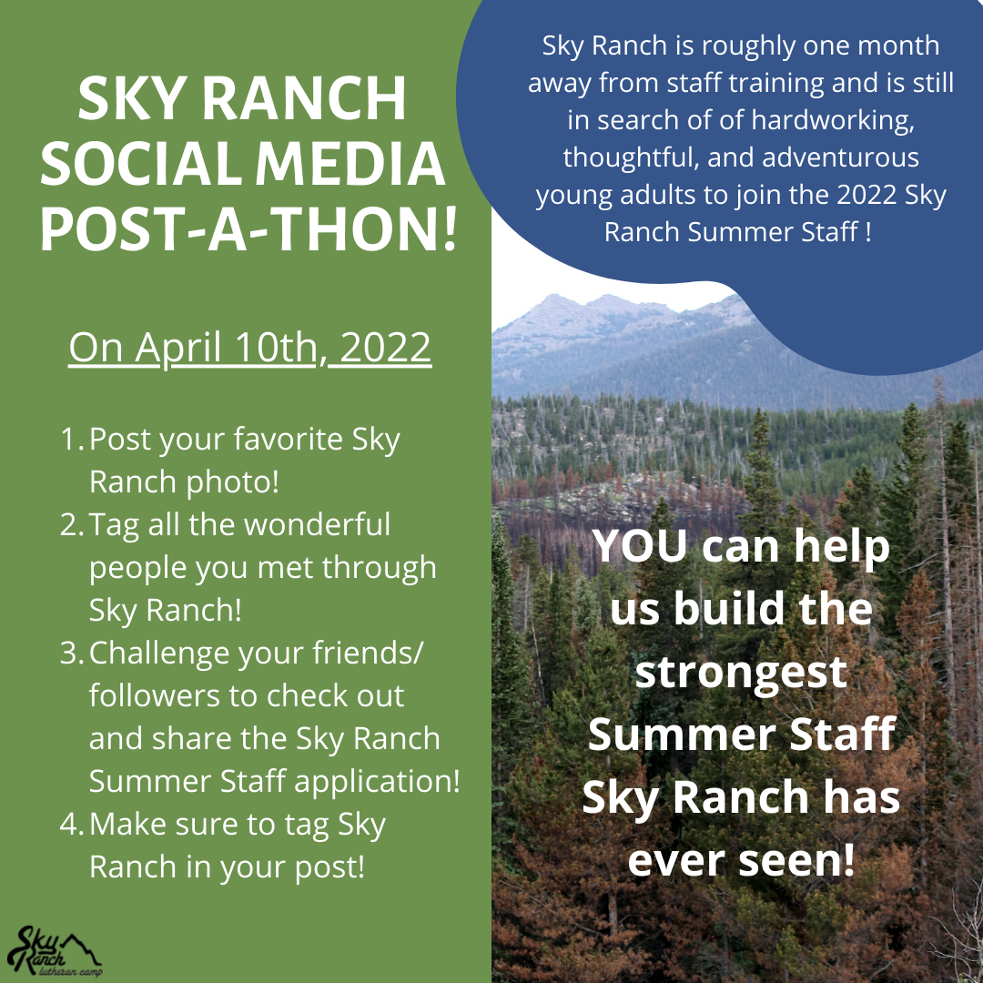 Sky Ranch invites you to... - Sky Ranch Lutheran Camp