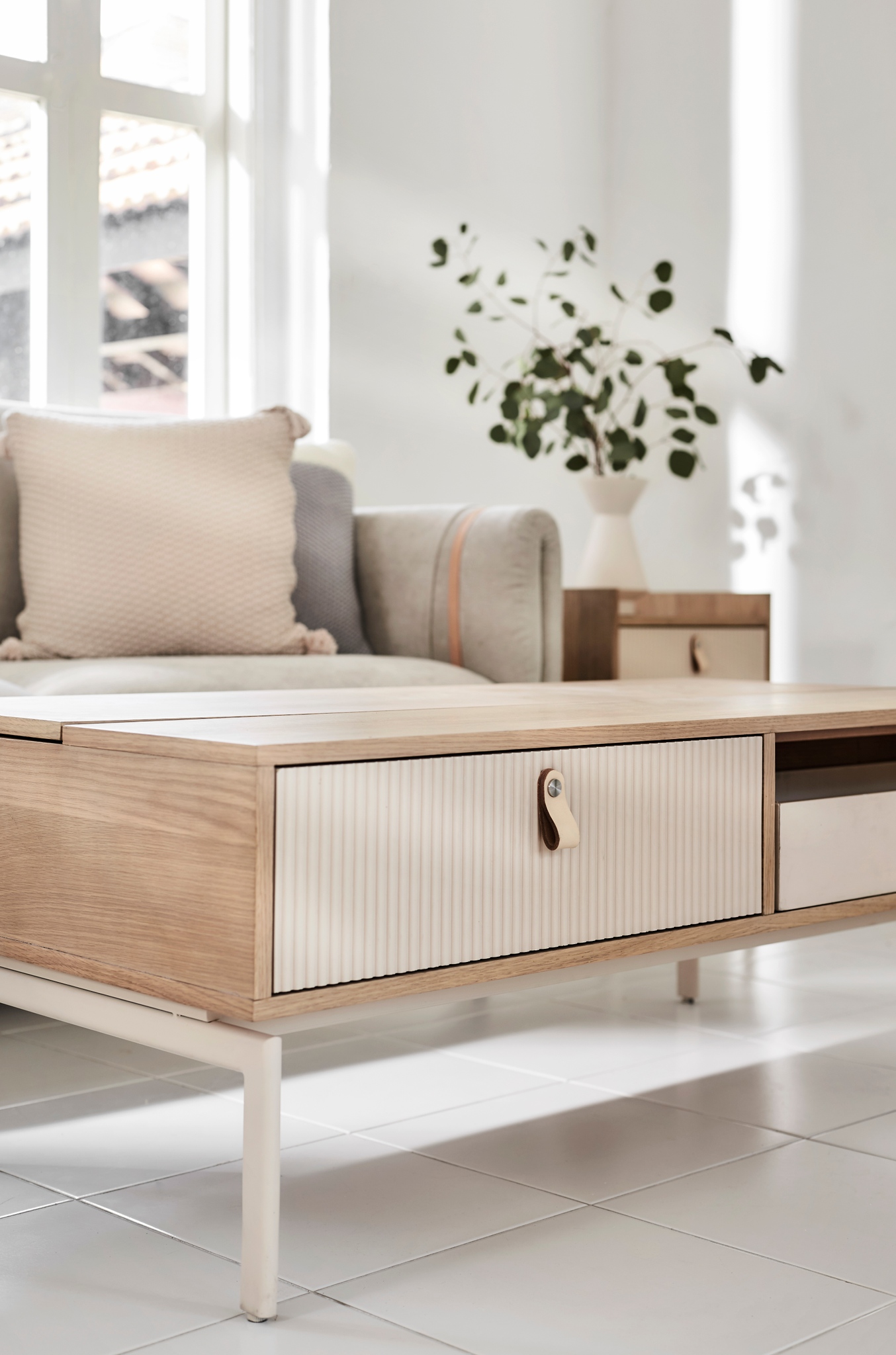 Commune - The Creme Coffee Table allows you the...