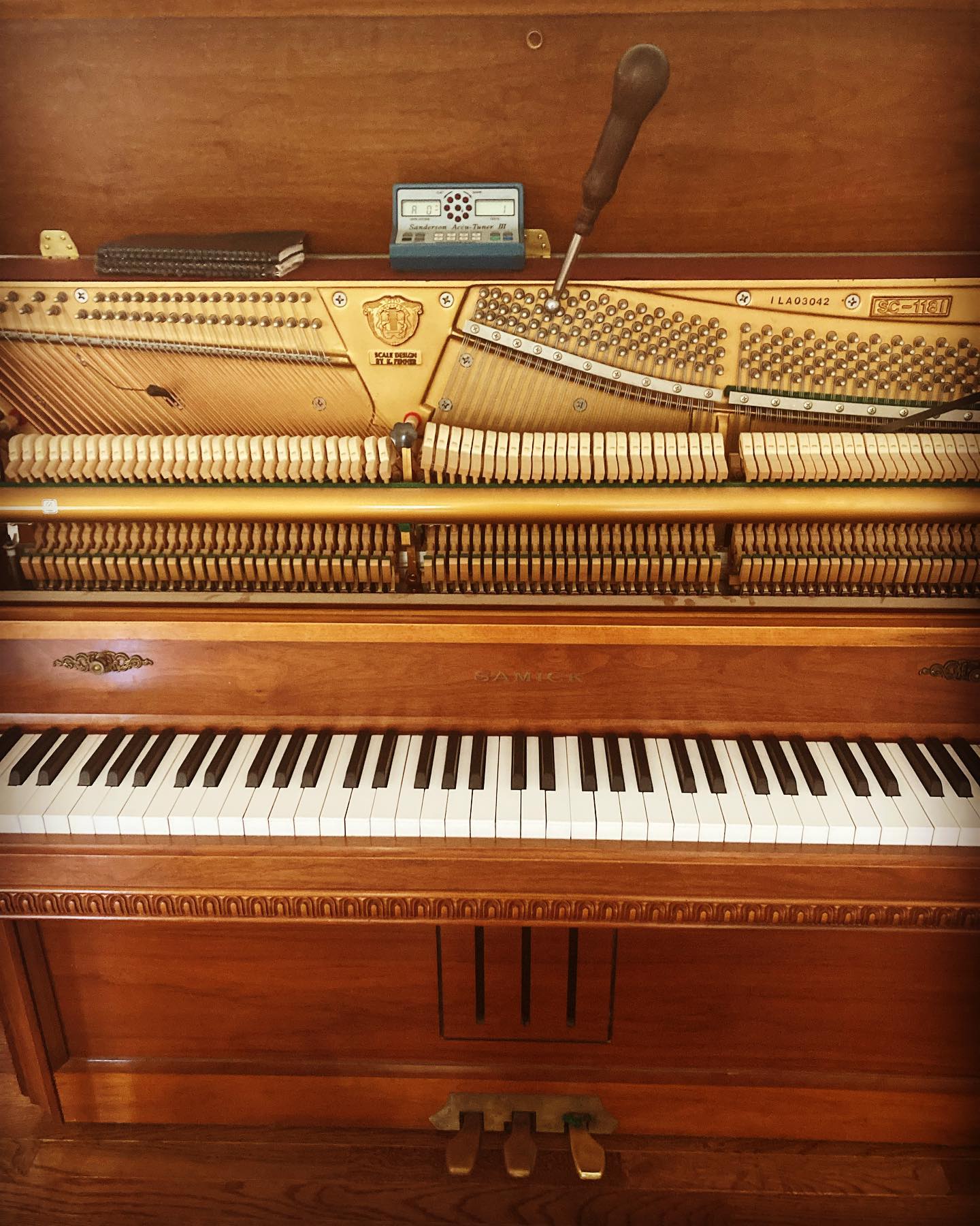 Samick SC-118I #samick #pianotuner - A 440 Piano Service | Facebook