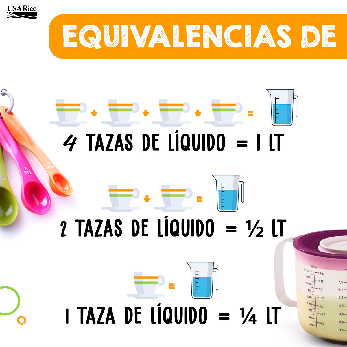 USA Rice Mexico - 👩‍🍳💯 ¡Te compartimos una tabla de...