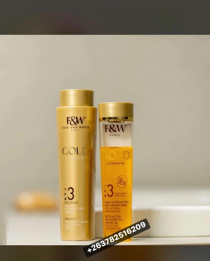 Fair & White Gold Brightening Lotion and Oil (Hydroquinone Free) !!!! 🥰🥰 Has been recognized for its luxurious and beautifying properties. Our researchers have made a real breakthrough in hyperpigmentation treatments that