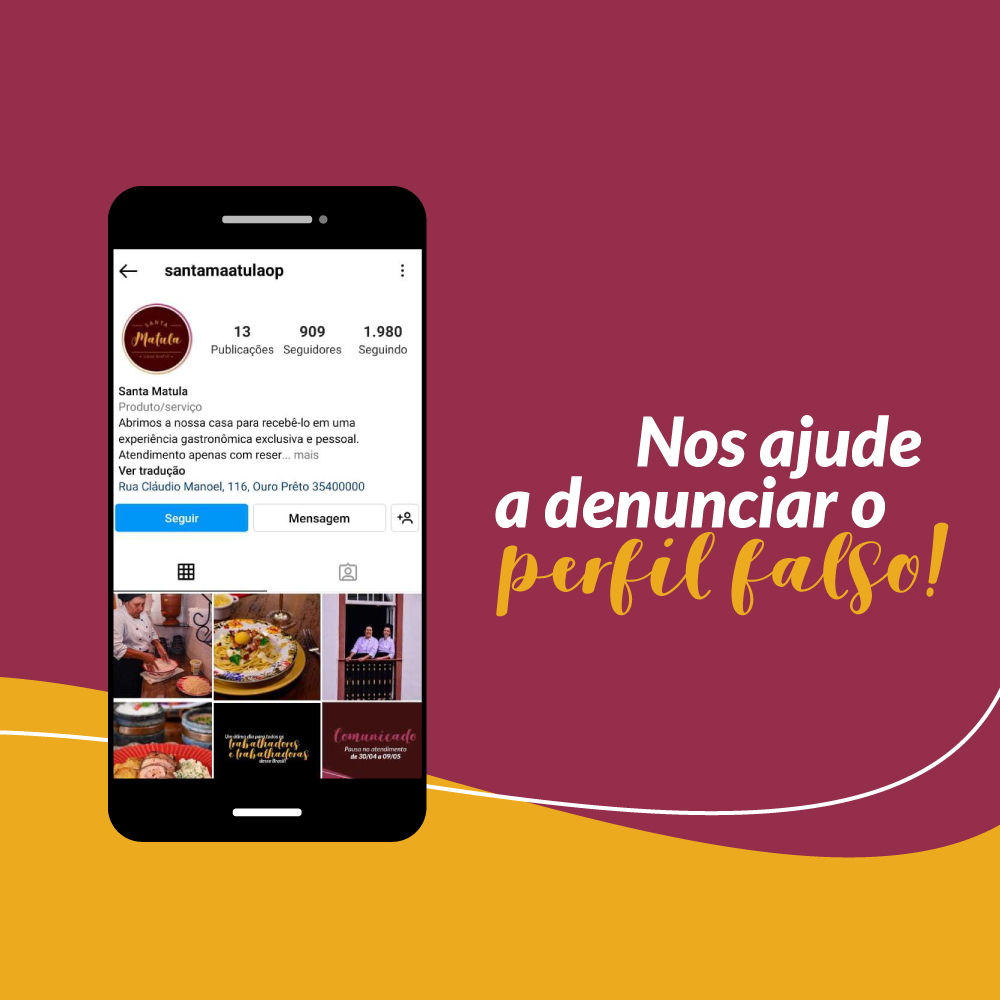 Santa Matula - ⚠️Atenção⚠️ Soubemos que um perfil falso...