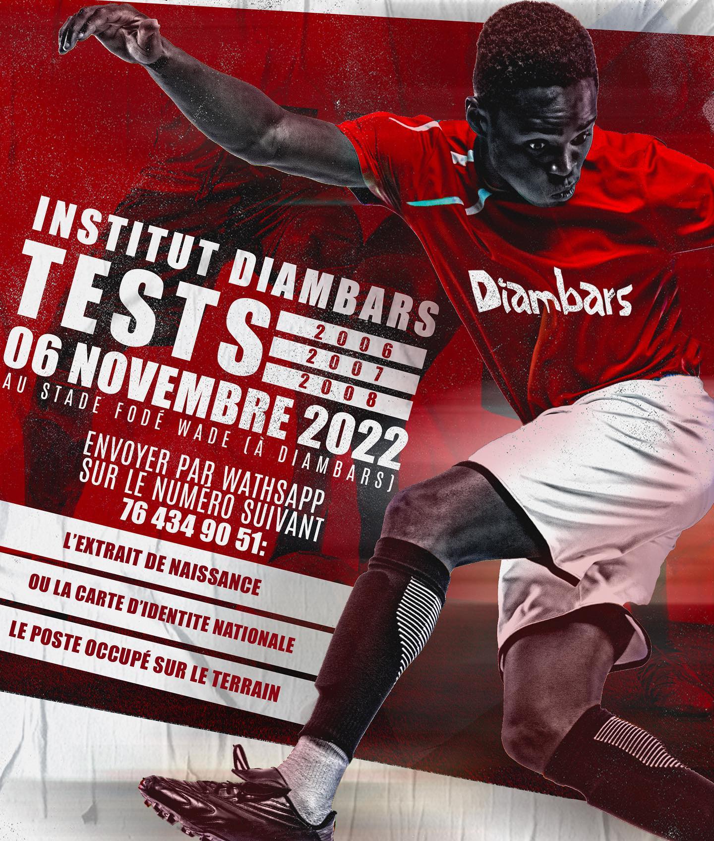 Diambars fc - 🚨🚨 TESTS d’entrée L’institut Diambars... | Facebook