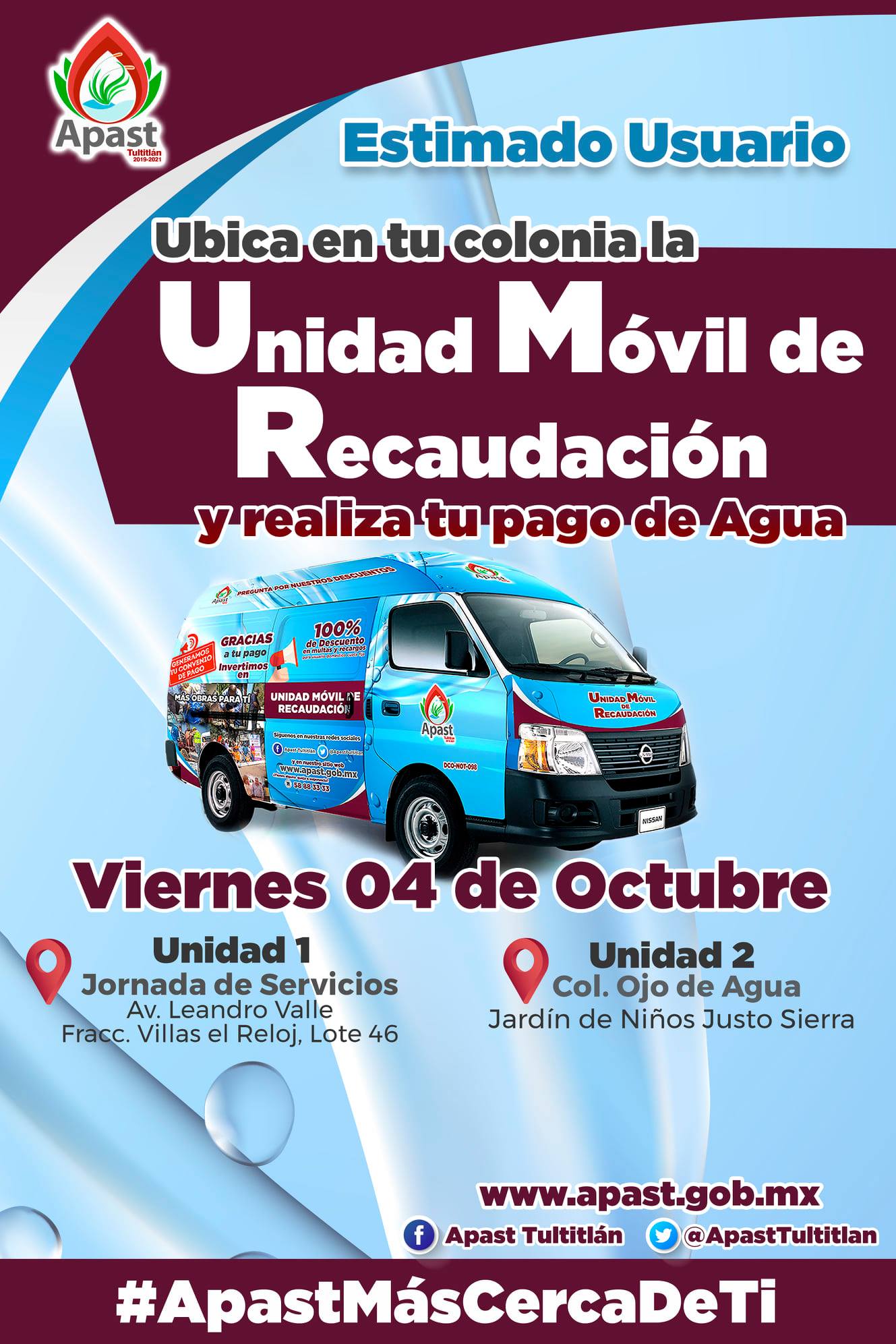 APAST Tultitlán 2025 -2027 - 📣📣💧💧CORRE LA VOZ💧💧📣📣 Te compartimos donde ...