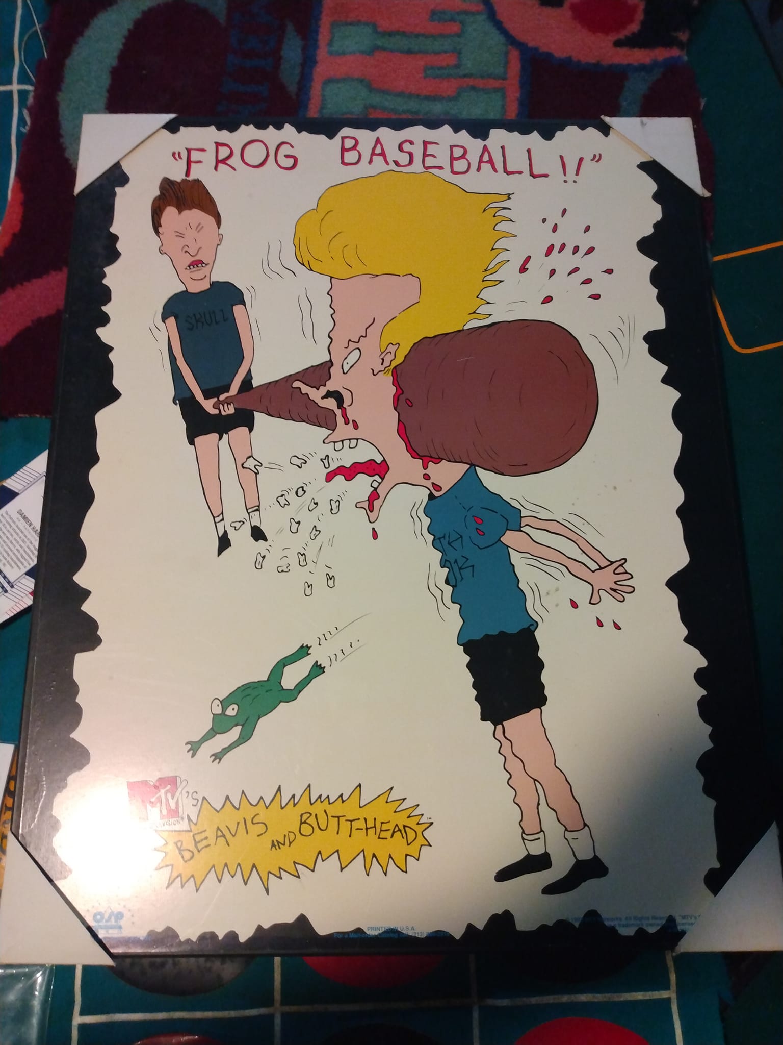 Vintage Beavis and Butt-Head poster from 1993 found at Goodwill