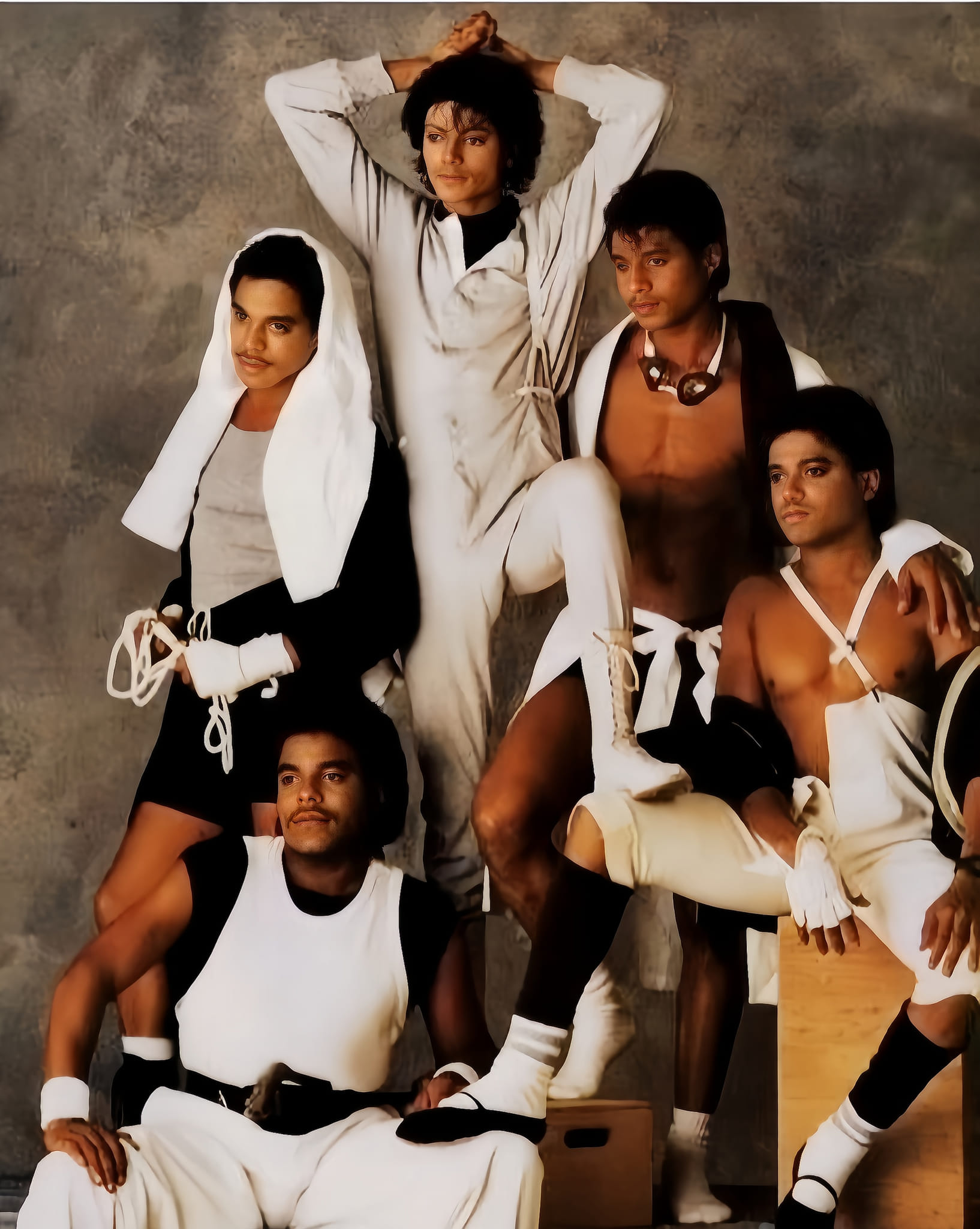 The Jacksons' iconic 1984 Victory Tour photo