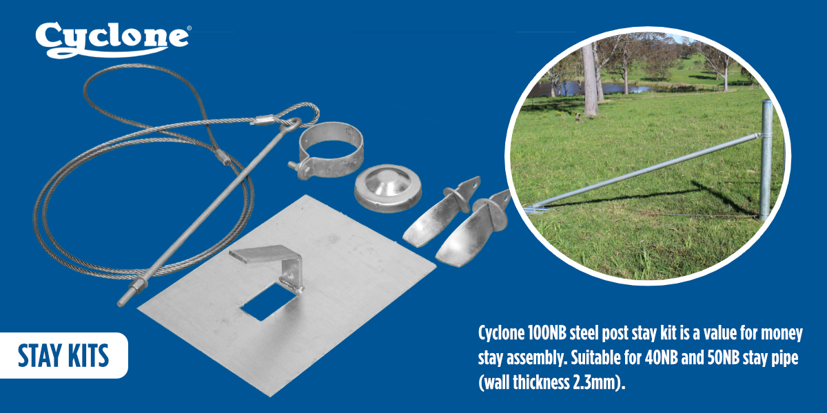 Cyclone Fencing - Cyclone's new 100NB Steel Post Stay Kit... | Facebook