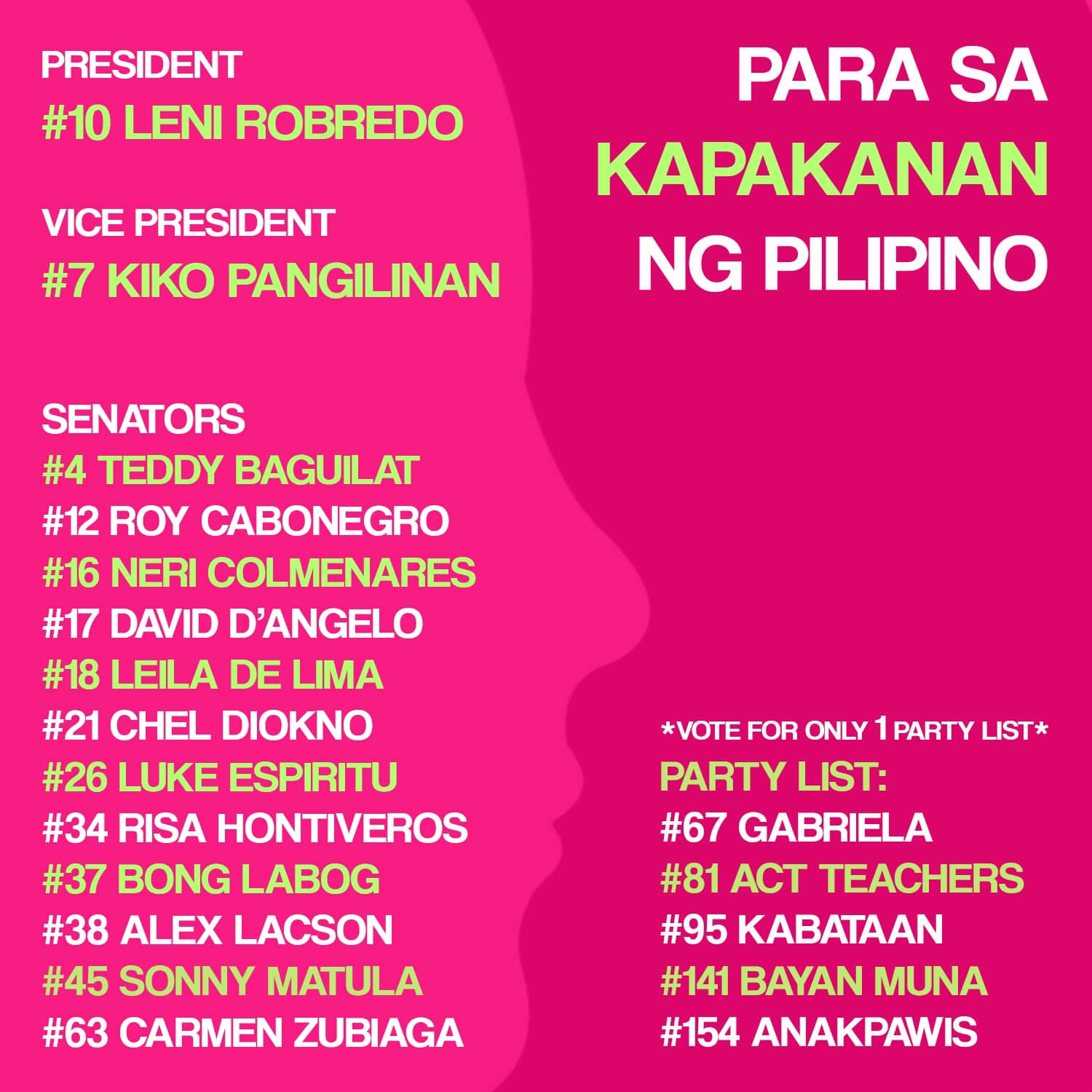 Worn Expressions - PARA SA KAPAKANAN NG PILIPINO #10 Leni Robredo ...