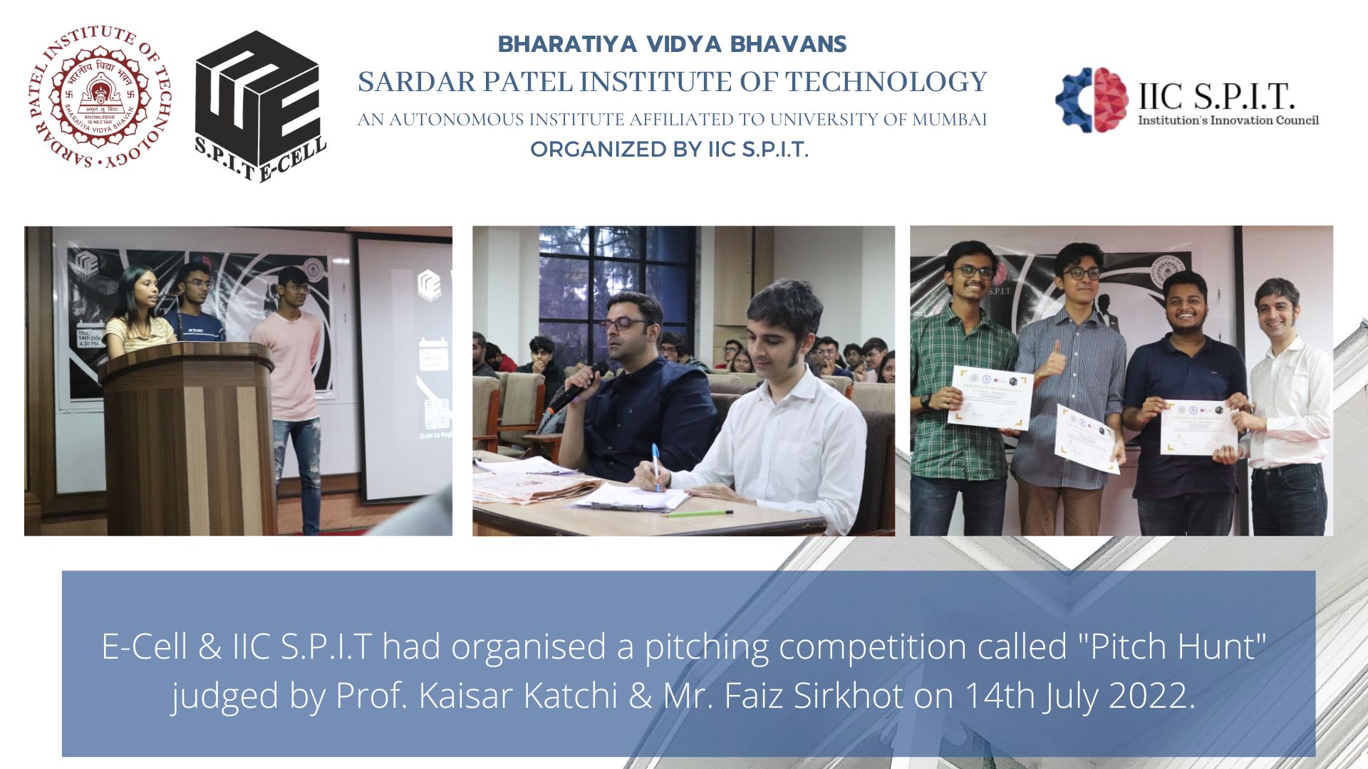 E-Cell & IIC... - Sardar Patel Insititute Of Technology