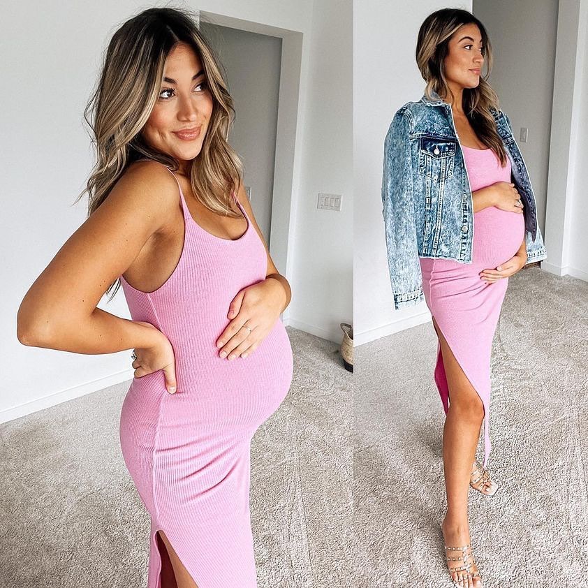 luna ribbed knit midi dress NOW ON PREORDER // BUMP FRIENDLY // TOP RATED From pregnancy to postpartum, the is perfection! Designed with stretch and a chic side slit, this dress will Chic Strapless Bubble Skirt