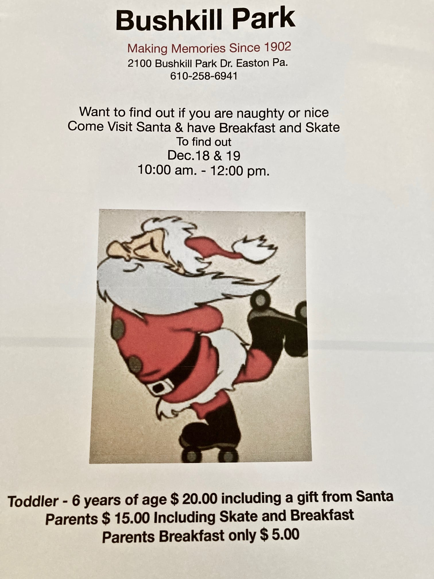 Come join us for our Christmas Break Skate. With our afternoon