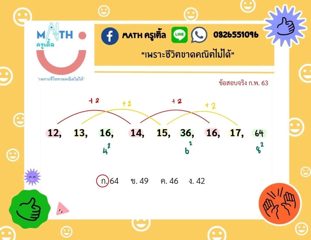 MATH ครูเติ้ล - 📌รวมไอเดียทำโจทย์อนุกรม... | Facebook