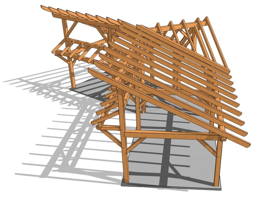 Timber Frame HQ - This bandshell-like 14x28 Shed and...