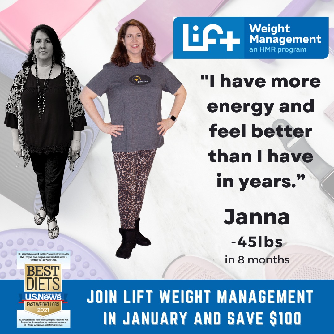 Now is a great time to lose weight! Altru's Weight Management, an HMR® program is ready to help with a special $100 discount for anyone who joins our in-clinic program in January