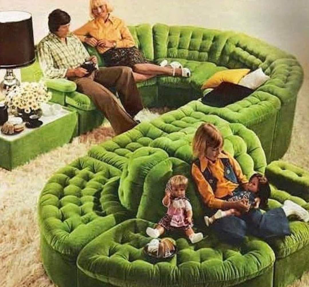 Family's new 1976 couch
