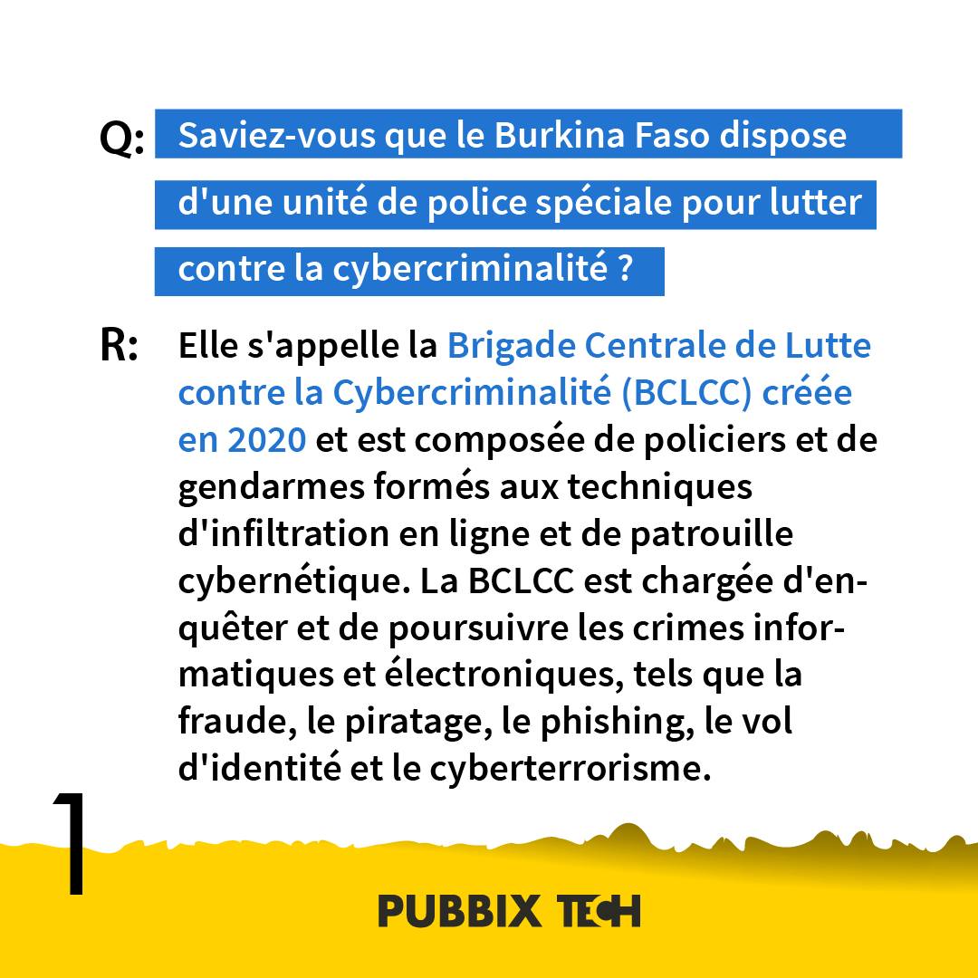 Pubbix Tech - Que connaissez-vous de la @bclcc.bf
