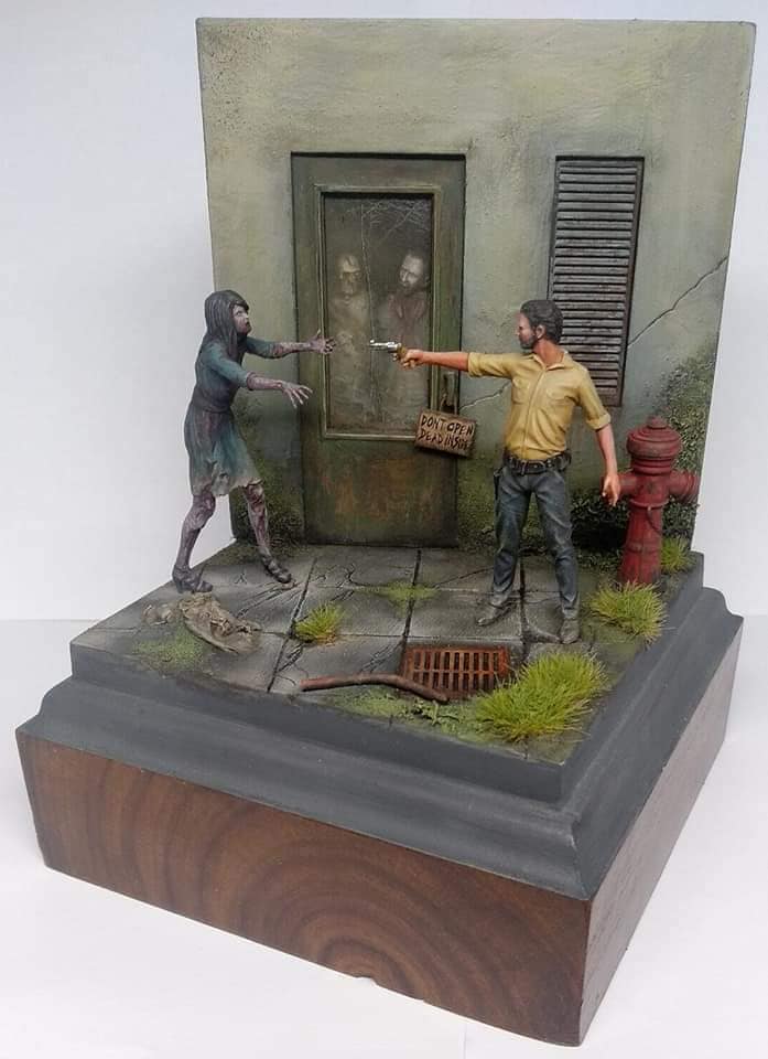 My Walking Dead storm drain and factory dioramas both 1:35 scale