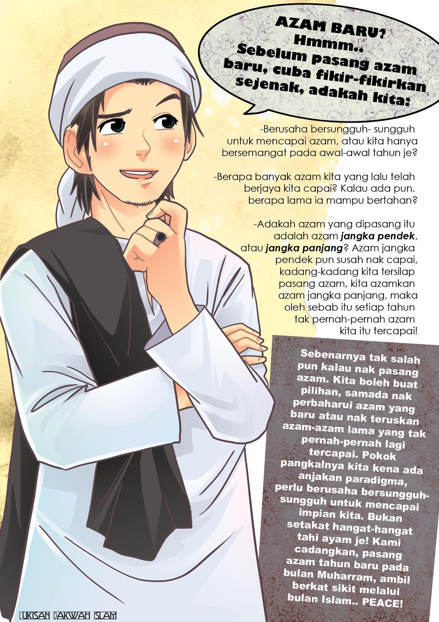 Lukisan Blogger Dakwah Assalamualaikum Selamat Tahun Baru Apa Azam Tahun Baru Korang Dah Tercapai Ke Kalau Belum Tercapai Tambahkan Usaha Untuk Mencapainya Kalau Dah Tercapai Alhamdulillah Kami Doakan Kita Semua Dapat