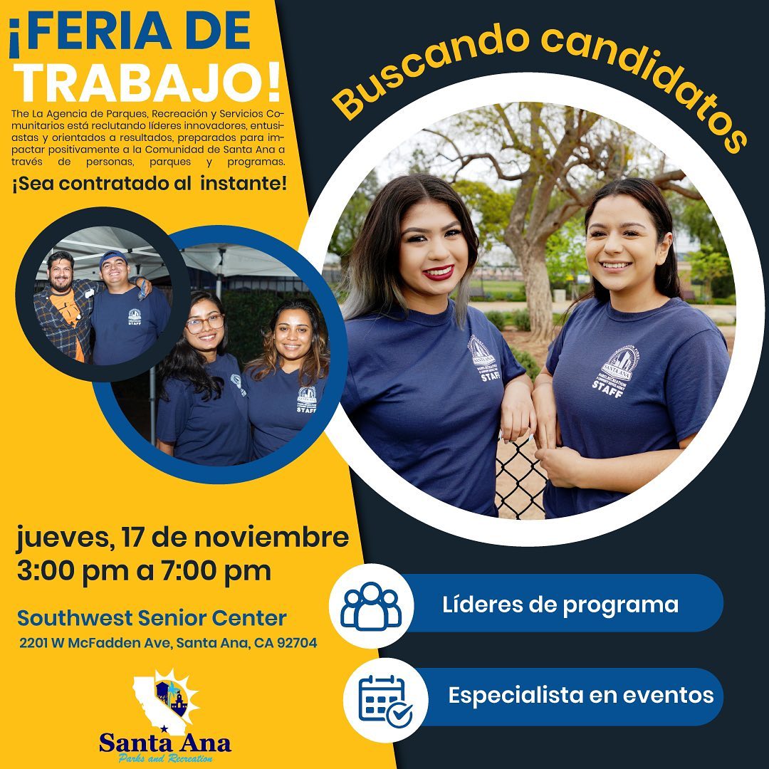 WE ARE HIRING!... - Santa Ana Parks and Recreation