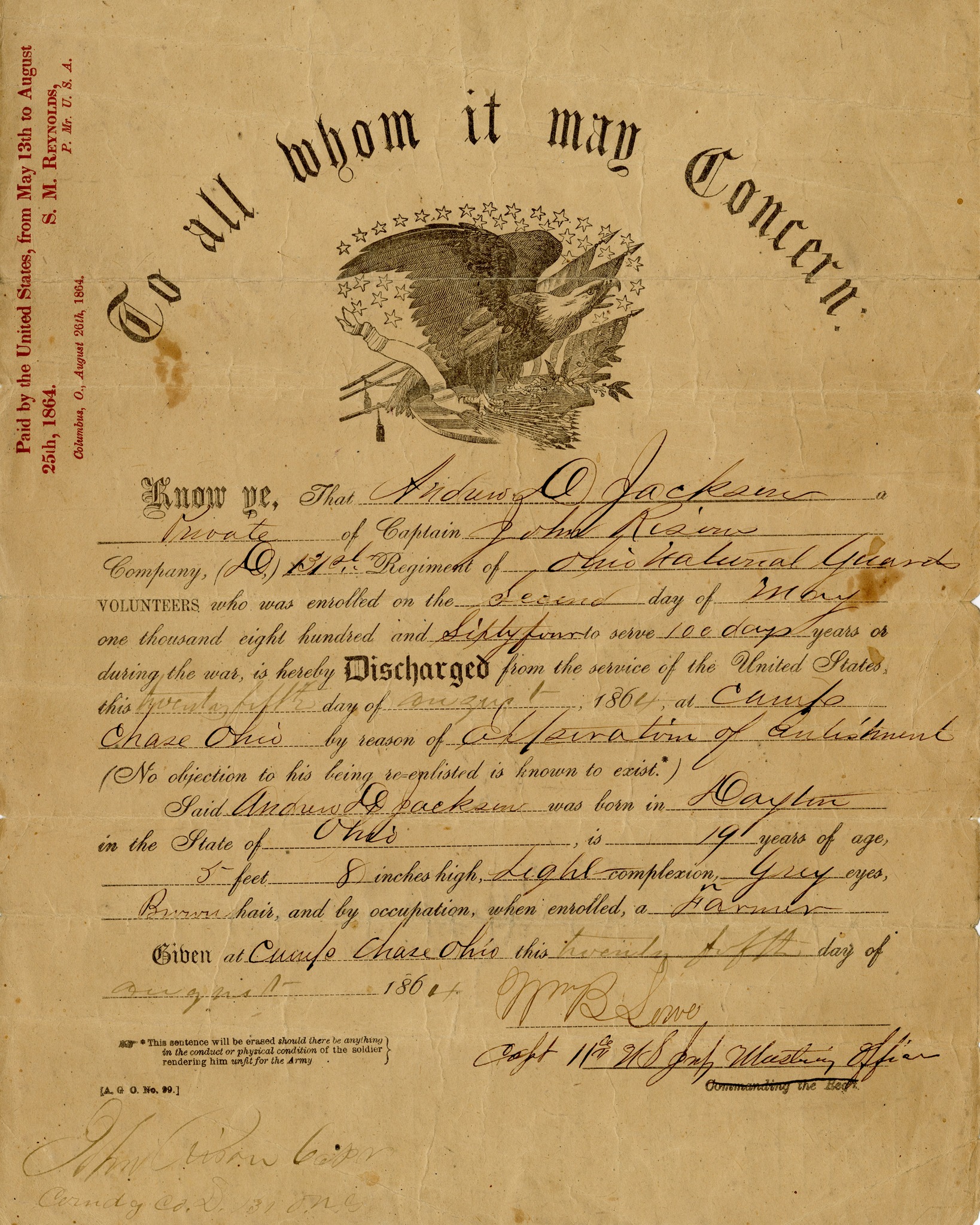 Ohio - 🗓 ON THIS DAY//MARCH 31, 1864: By authority of an act of the ...