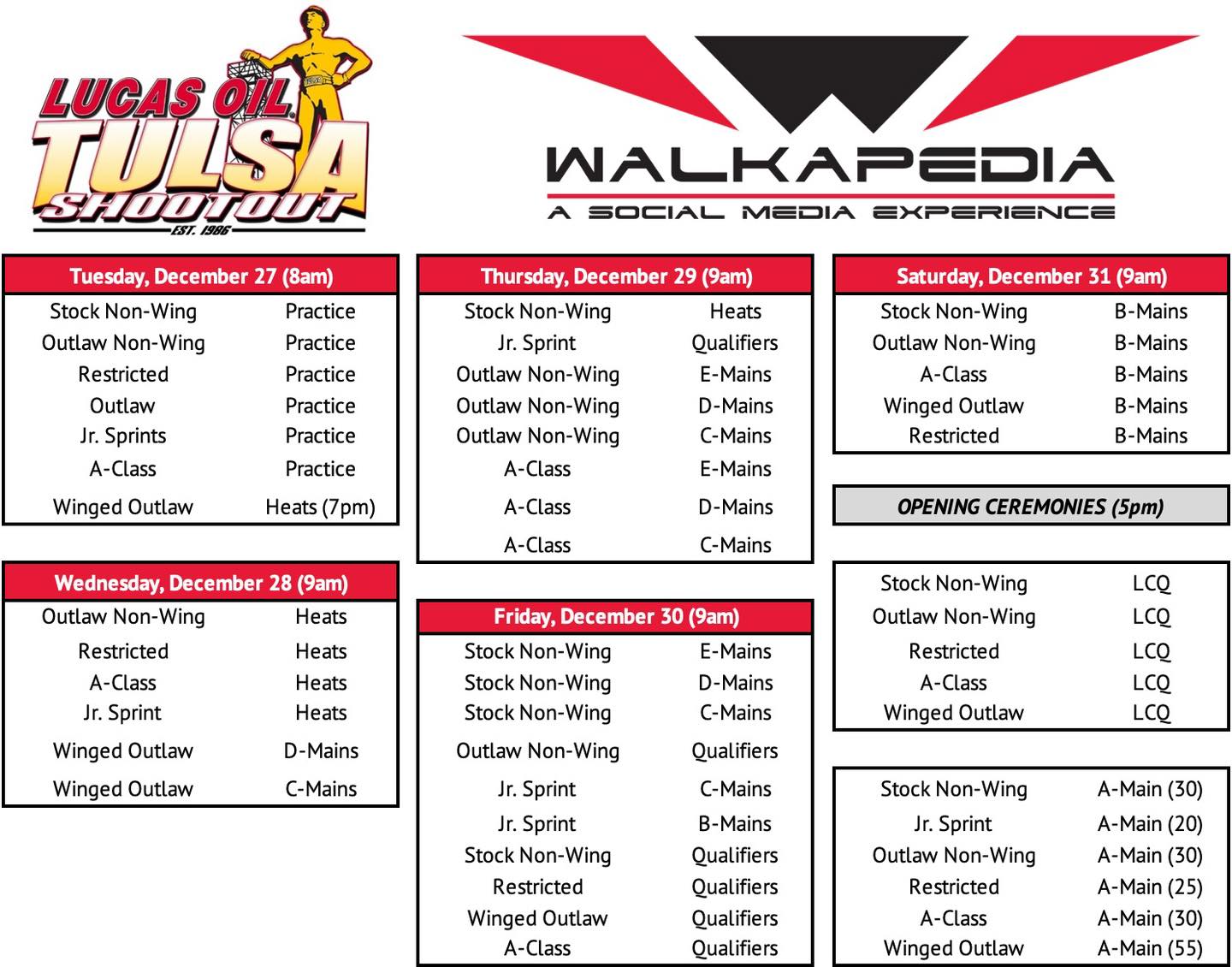 Walkapedia - The 38th annual Tulsa Shootout is here! 🙌🏼 It’s load-in ...