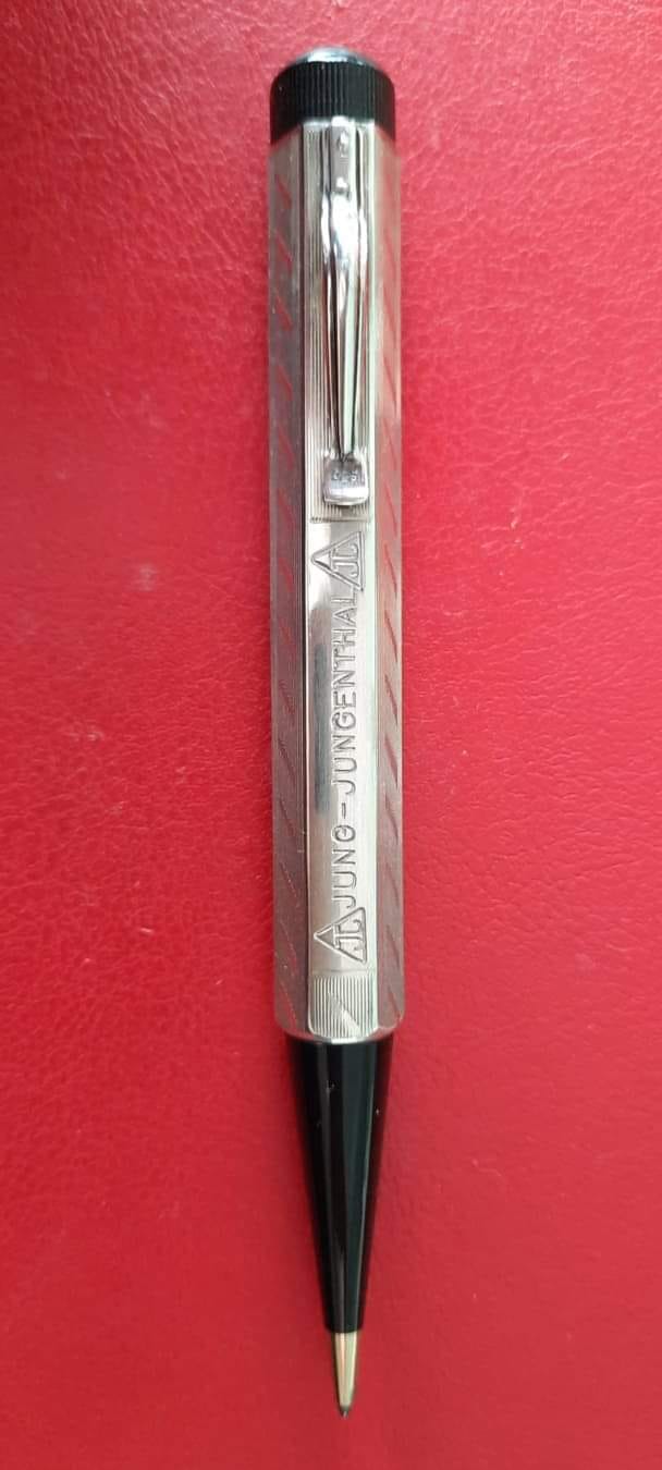 Mosley London silver propelling pencil with unicorn seal