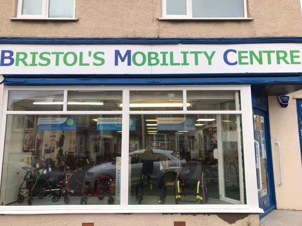 New shop window fitted... - Bristol's Mobility Centre Ltd