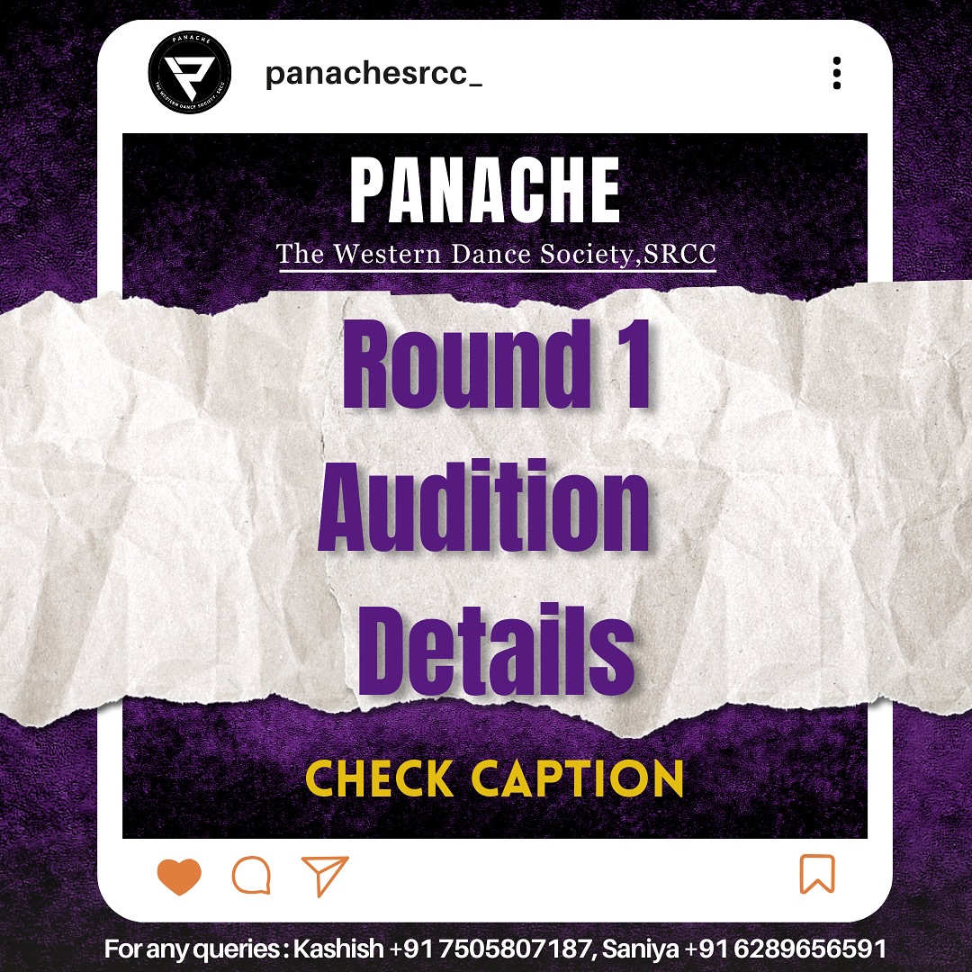 Panache - ‼️ROUND 1 AUDITION DETAILS‼️ Dear aspiring dancers, Here are ...