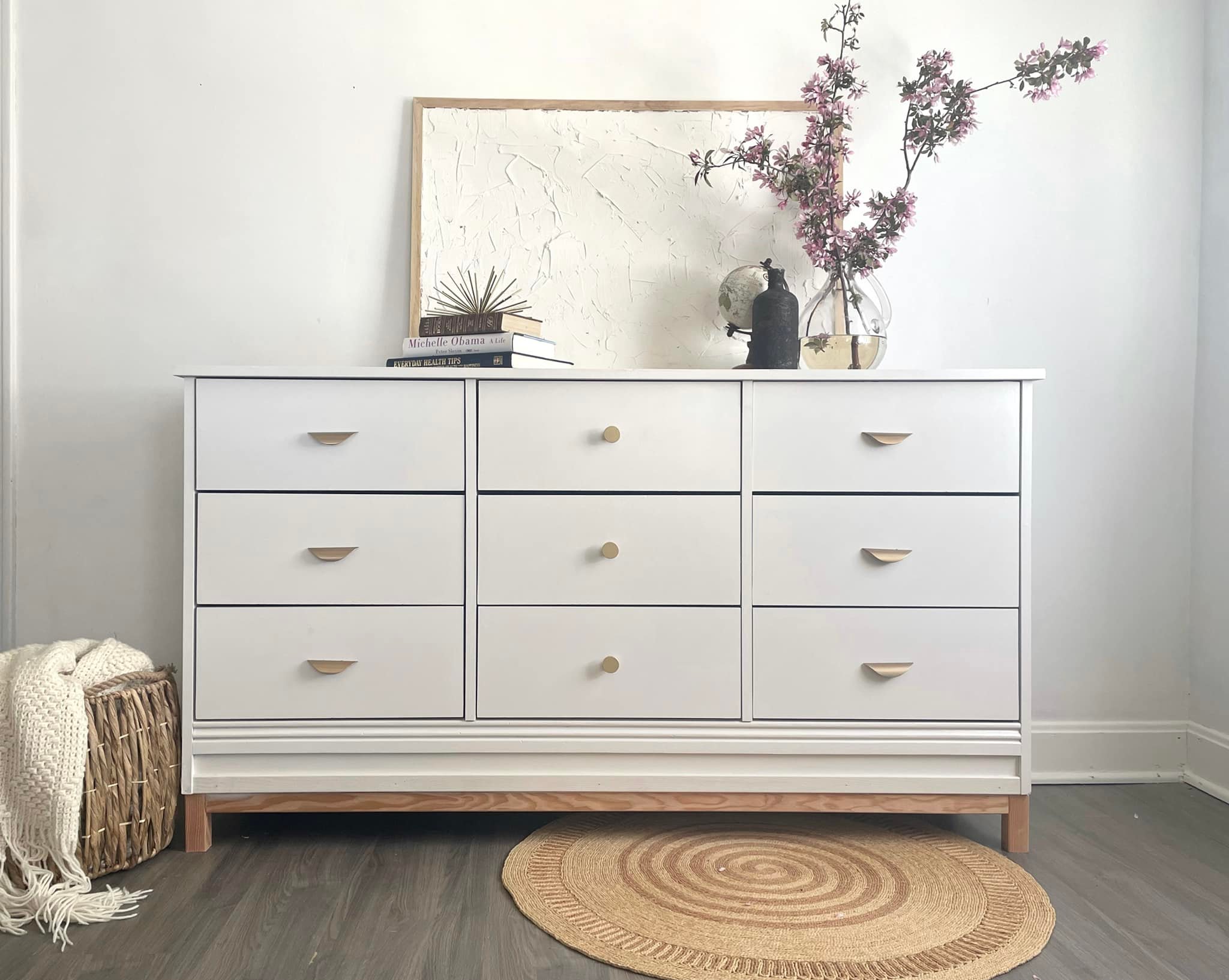 Adding lace to drawers for a charming vintage look