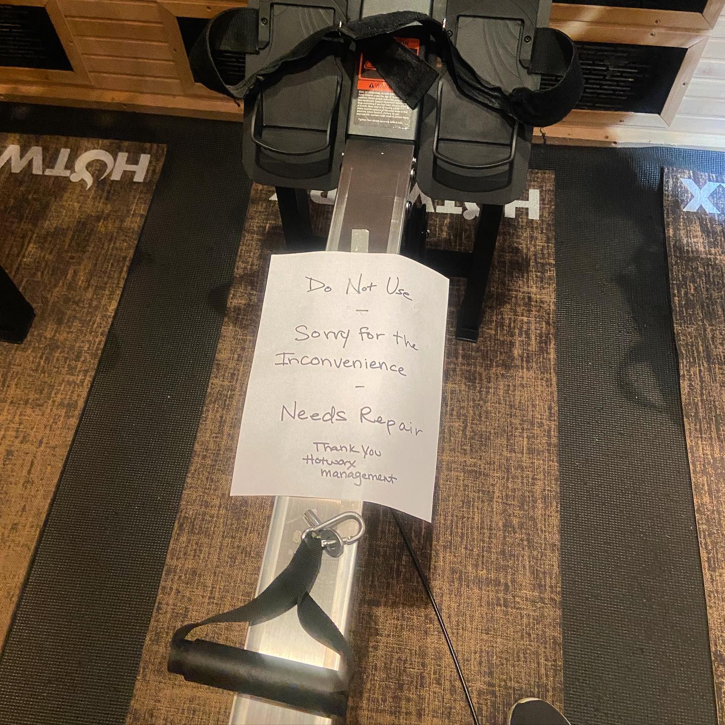 HOTWORX - Our middle row machine is currently out of order... | Facebook