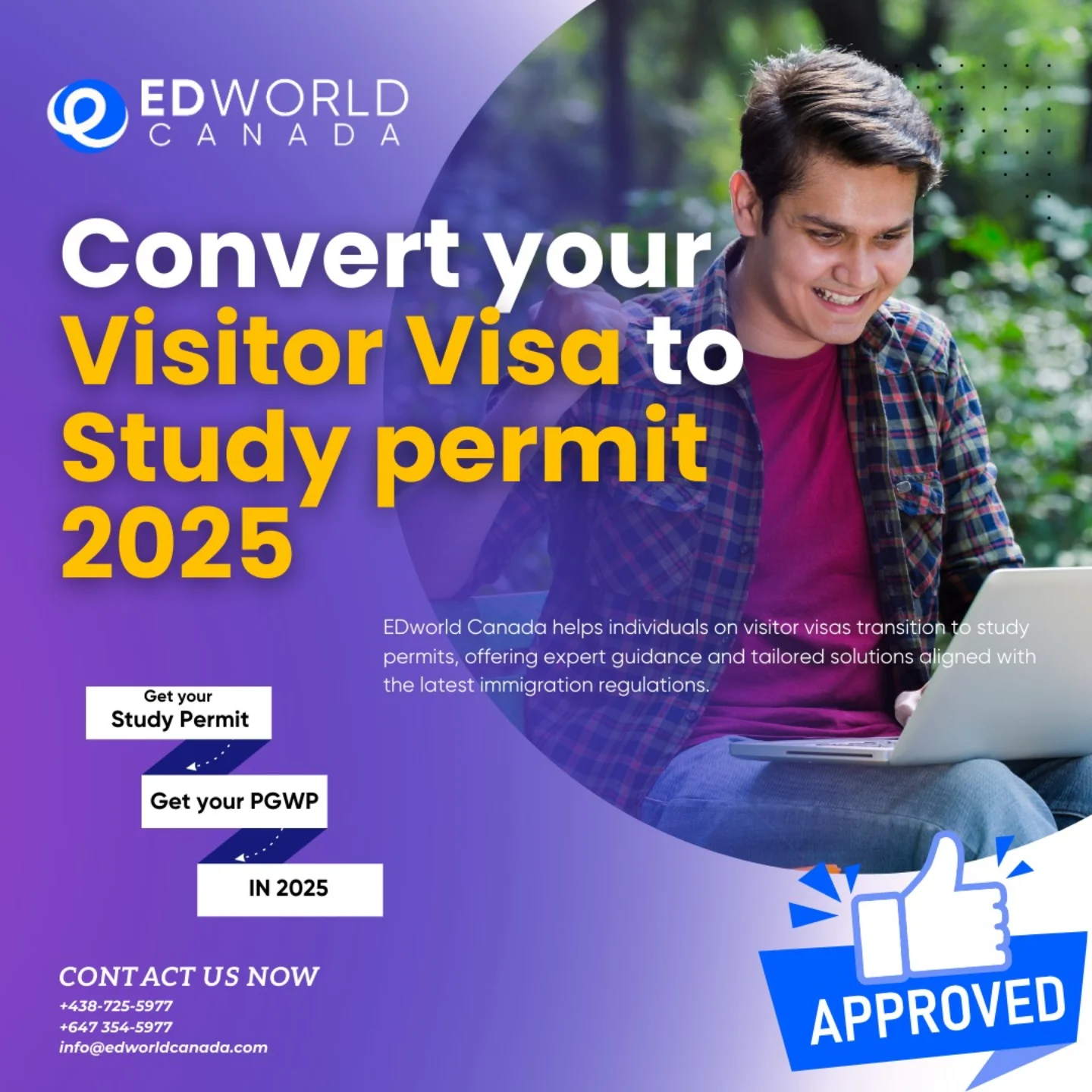 Edworld Canada - Convert your visitor visa to study permit in 2025 it's ...