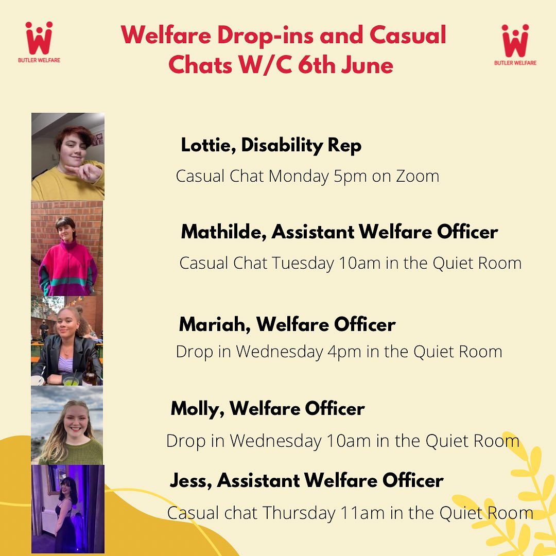 Butler Welfare - Welfare drop ins W/C 6th of June ️💛 | Facebook