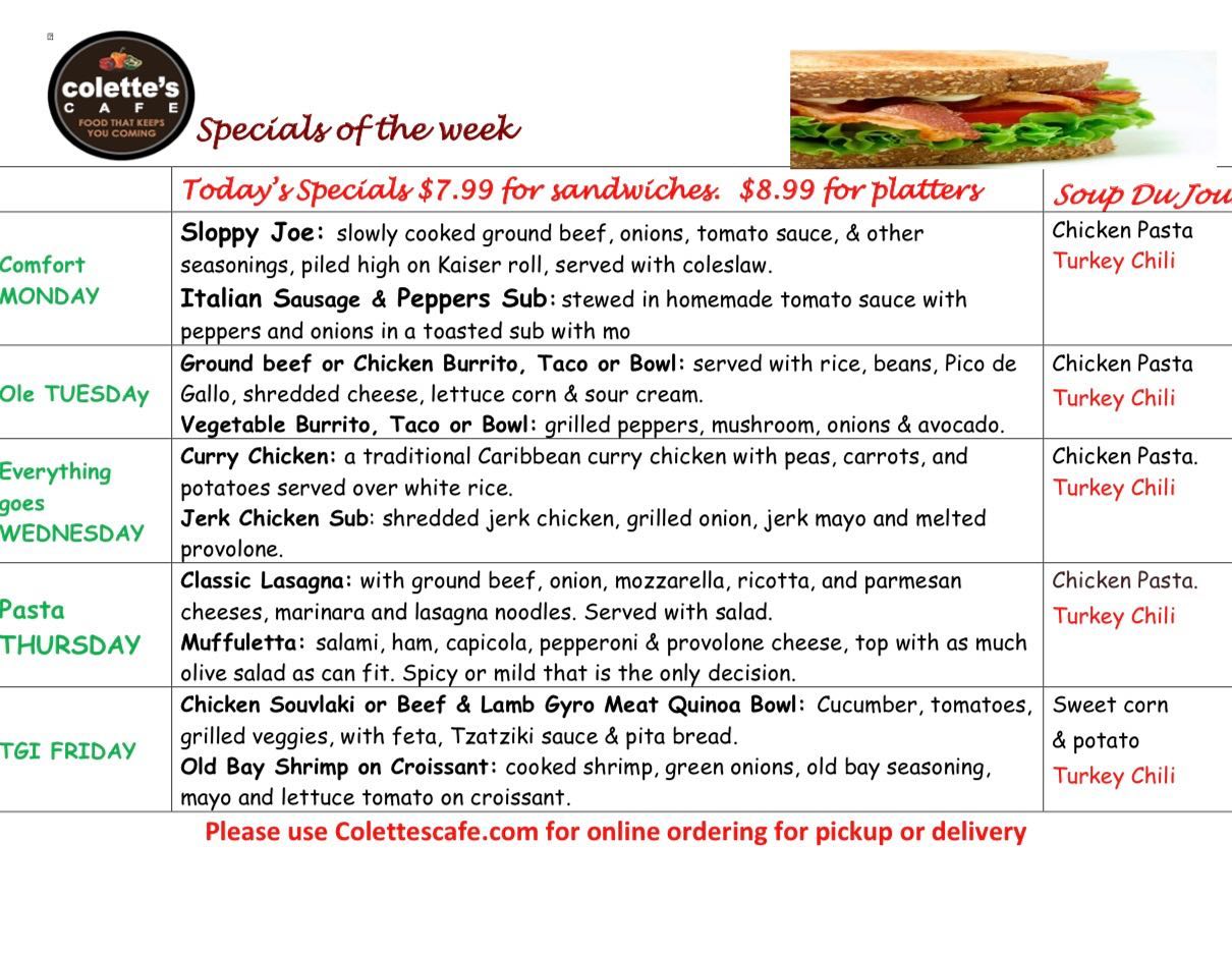 Colette’s Cafe - Good Morning and Happy Monday Colettes...
