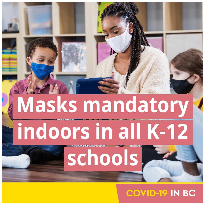 Jinny Sims - As of Oct 4 the province-wide mask mandate...