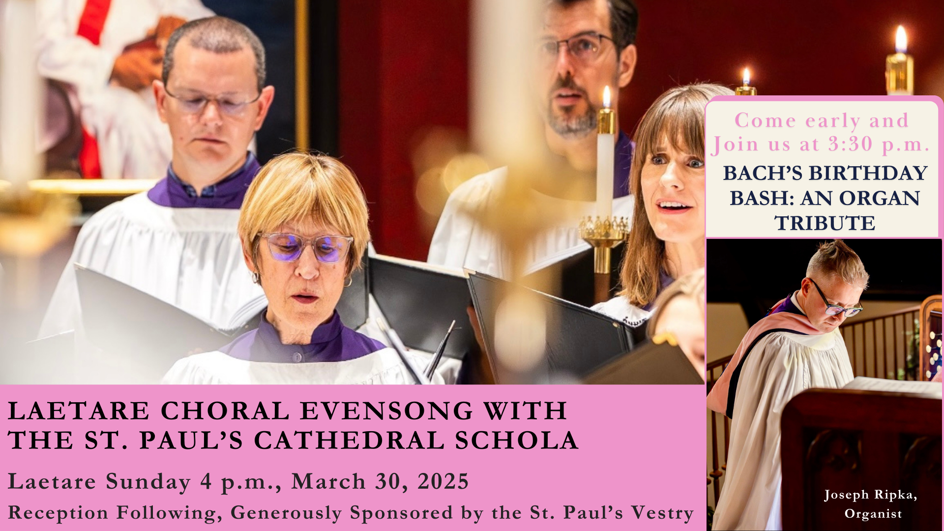 Laetare Choral Evensong & Bach's Birthday Bash