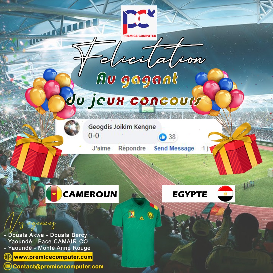 Félicitation à Geogdis Joikim Kengne... - Premice Computer | Facebook