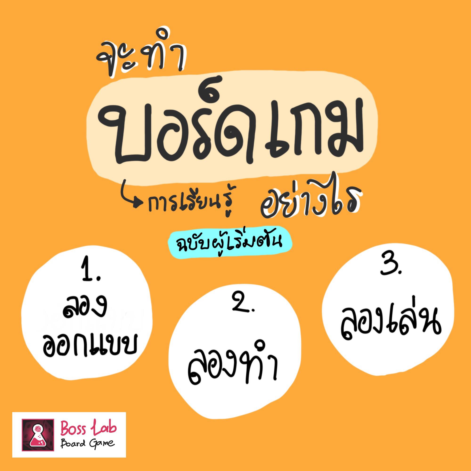 จะออกแบบเกม... - Boss Lab Board Game - วิทยากรบอร์ดเกมการศึกษา