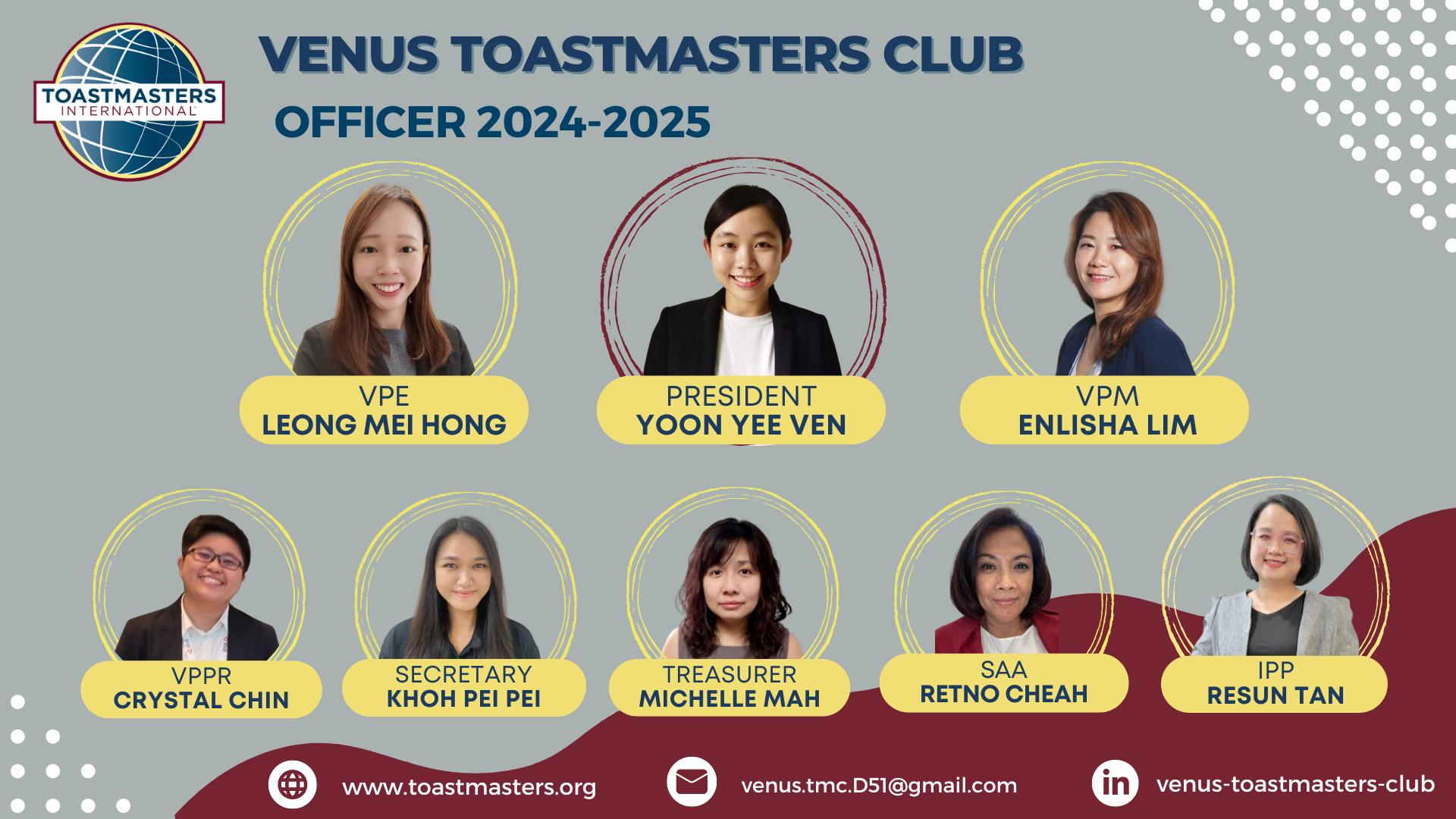 I... - Venus Toastmasters Club, The Ladies Club in District 51