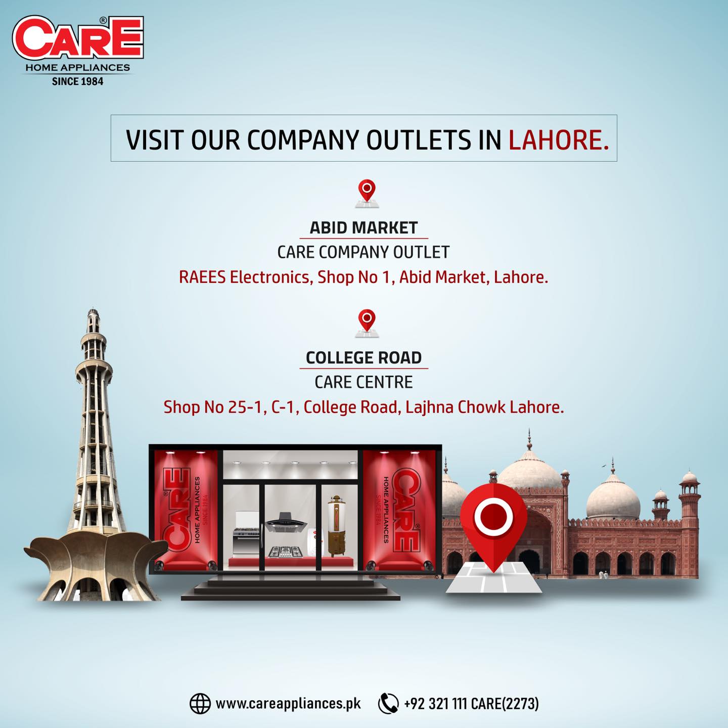 CARE - Visit Our Company Outlets In LAHORE. -CARE Company Outlet, RAEES ...