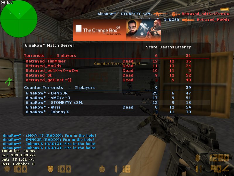 Clan - 6inaRow* - Clan - 6inaRow* vs Betrayed - CS 1.6 Team Best of 3 ...