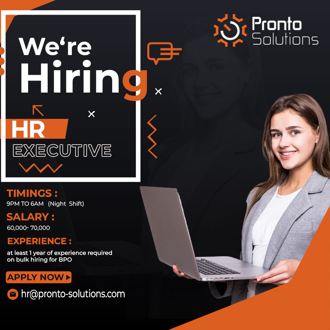 Pronto - Become a Vital Part of Our Team as an HR Executive! We seek a ...